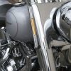 Front Indicator Turn Signal Strips with Clear Lens & Amber LED's - Chrome. Fits FLST 1990-2017. - Image 2