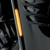 Front Indicator Turn Signal Strips with Smoked Lens & Amber LED's - Black. Fits FLST 1990-2017. - Image 2