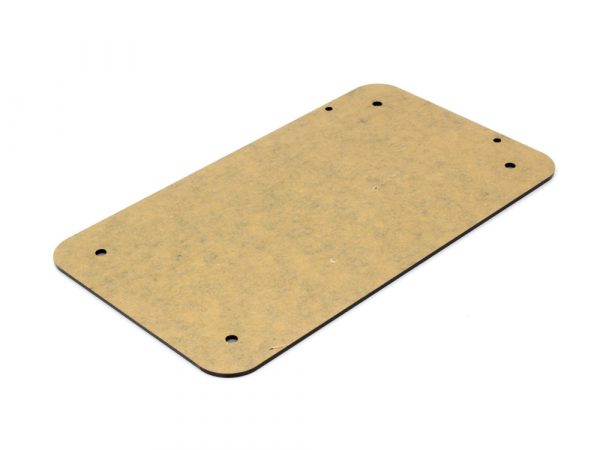 Flat Number Plate Backing Plate - Black.