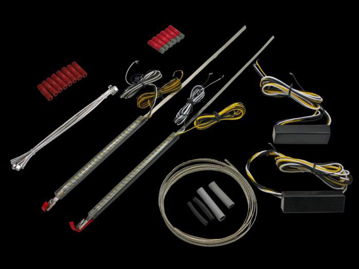 49mm Fork TruWrapz Amber Turn White Run Smoke Lens (pair) » 49mm Fork TruWrapz Amber Turn White Run Smoke Lens (pair)