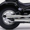 Exhaust with Slash Cut Mufflers – Chrome. Fits Yamaha V-Star XVS650 1998-2019 - Image 2