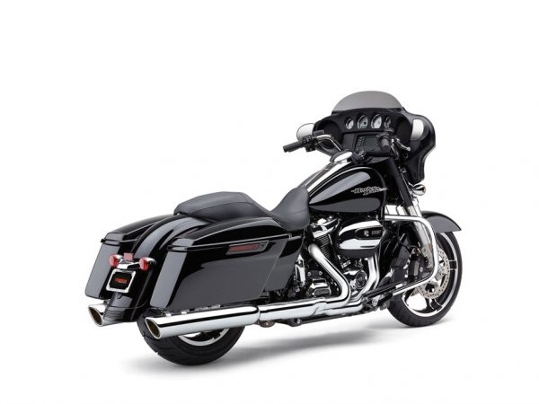 4" 909 Back Slash Slip-On Mufflers - Chrome. Fits Touring 2017up.