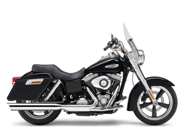4" Slip-On Muffler - Chrome with Scalloped Tip. Fits Dyna Switchback 2012-2016 & Low Rider 2015-2017.
