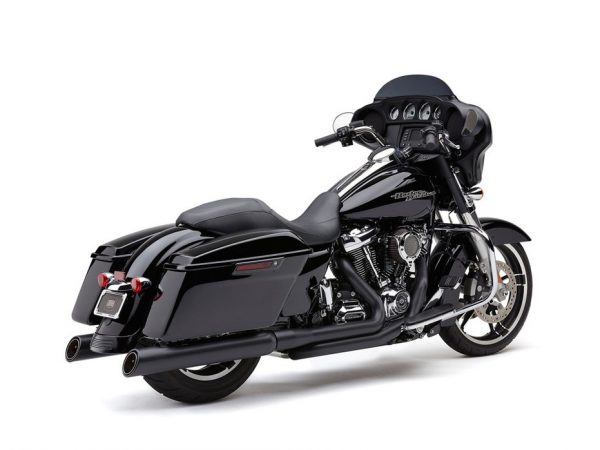 4" 909 Uppercut Slip-On Mufflers - Black with Stainless Steel Tips. Fits Touring 2017up.