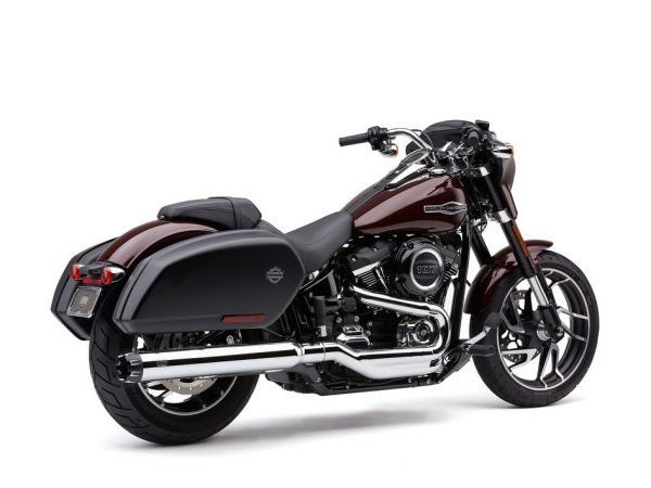4in. NH Dual Cut Slip-On Muffler – Chrome with Black End Cap. Fits Sport Glide 2018-2024