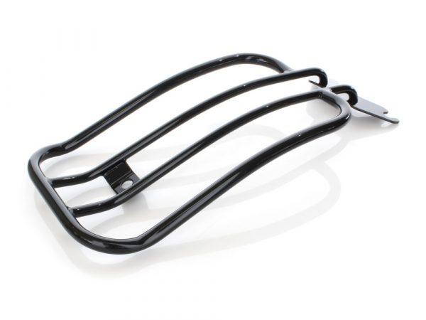 Solo Seat Luggage Rack - Black. Fits Heritage 2005-2017, Deluxe 2005-2017 & Fat Boy 2007-2017.