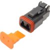 2-Wire Deutsch Plug with Wedgelock - Black. - Image 2