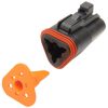 3-Wire Deutsch Plug with Wedgelock - Black. - Image 2