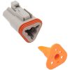 3-Wire Deutsch Plug with Wedgelock - Grey. - Image 2
