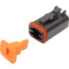 4-Wire Deutsch Plug with Wedgelock - Black. - Image 2
