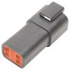 4-Wire Deutsch Receptacle with Wedgelock - Black. - Image 2