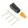 DTM 4-Position Deutsch Plug with (4) Stamped Terminals & Wedgelock - Black. - Image 2