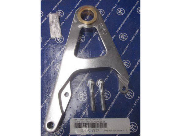 Right Hand Front Caliper Mount - Chrome. Fits Springer Softail FXSTS 2000up when using Performance Machine 125x4S Caliper.