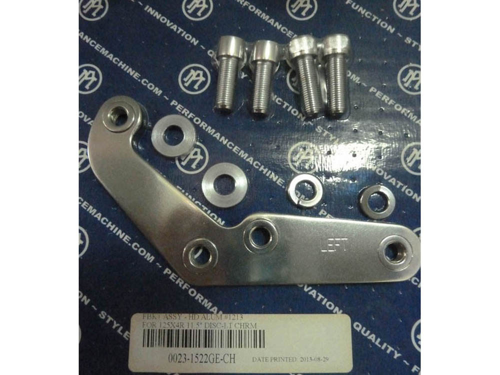 Left Hand Front Caliper Mount - Chrome. Fits Big Twin & Sportster 1984-1999 Models with Narrow Glide Front End & Spoke wheel. » Left Hand Front Caliper Mount - Chrome. Fits Big Twin & Sportster 1984-1999 Models with Narrow Glide Front End & Spoke wheel.