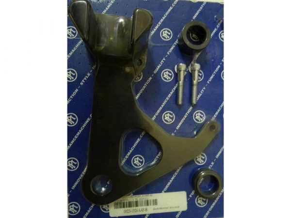 Left Hand Rear Caliper Mount - Black. Fits Sportster 2005-2007 when using Performance Machine 125x4RSPH Caliper.