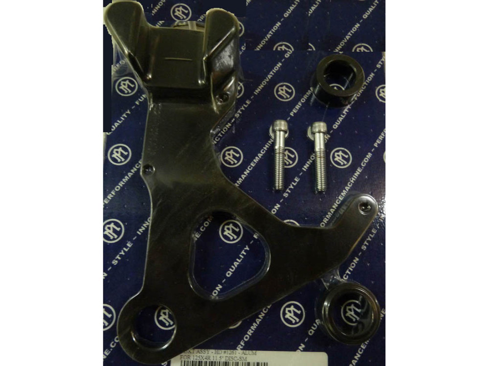 Left Hand Rear Caliper Mount - Black. Fits Sportster 2008up when using Performance Machine 125x4RSPH Caliper. » Left Hand Rear Caliper Mount - Black. Fits Sportster 2008up when using Performance Machine 125x4RSPH Caliper.