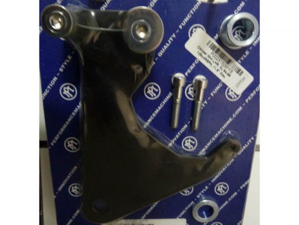 Left Hand Rear Caliper Mount - Black. Fits Sportster 1984-1999 with 11.5" Disc Rotors when using Performance Machine 125x4RSPH Caliper.