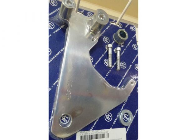 Left Hand Rear Caliper Mount - Polished. Fits Sportster 1984-1999 with 11.5" Disc Rotor when using Performance Machine 125x4RSPH Caliper.