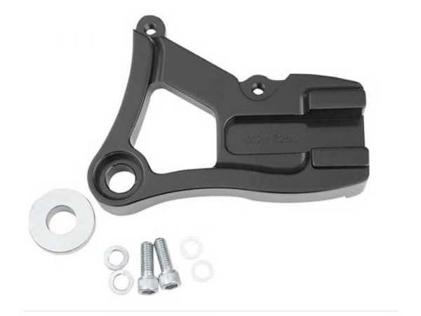 Right Hand Rear Caliper Mount - Black. Fits Dyna 1991-1999 with 11.5" Disc Rotor when using Performance Machine 125x4R Caliper.