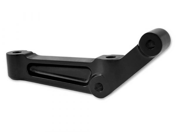 Right Hand Front Caliper Mount - Black. Fits Performance Machine Radial Caliper.