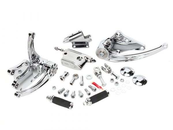 Standard Length Forward Controls - Chrome. Fits Softail 2000-2017 when Performance Machine Footpegs are not Required.