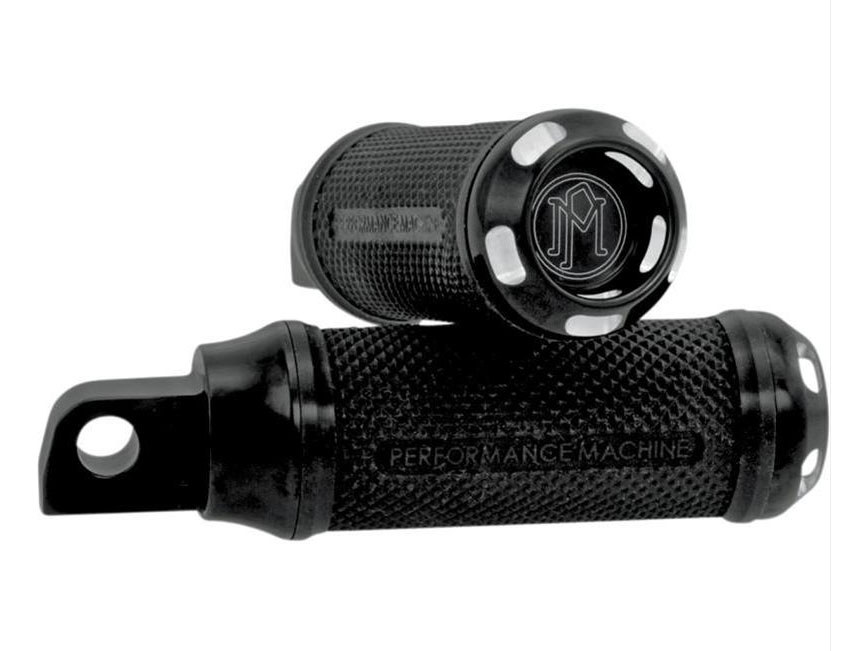 Mid Mount Control Moto Footpegs - Black Contrast Cut. Fits Dyna, Sportster & V-Rod Models with a 45 Degree Male Mount Footpeg. » Mid Mount Control Moto Footpegs - Black Contrast Cut. Fits Dyna, Sportster & V-Rod Models with a 45 Degree Male Mount Footpeg.