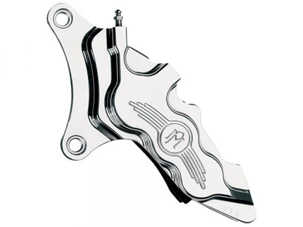 Left Hand Front 6 Piston Caliper - Polished. Fits most Big Twin 1984-1999 & Sportster 1984-1999 Models with 11.5" Disc Rotor.