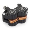 Right Hand Front 4 Piston Caliper - Black Contrast Cut. Fits FXSTS Springer Softail. - Image 2