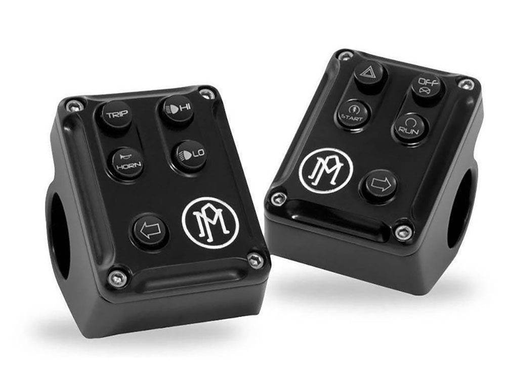Left & Right Switch Housings - Black Contrast Cut. Fit Softail & Dyna 2012up. » Left & Right Switch Housings - Black Contrast Cut. Fit Softail & Dyna 2012up.