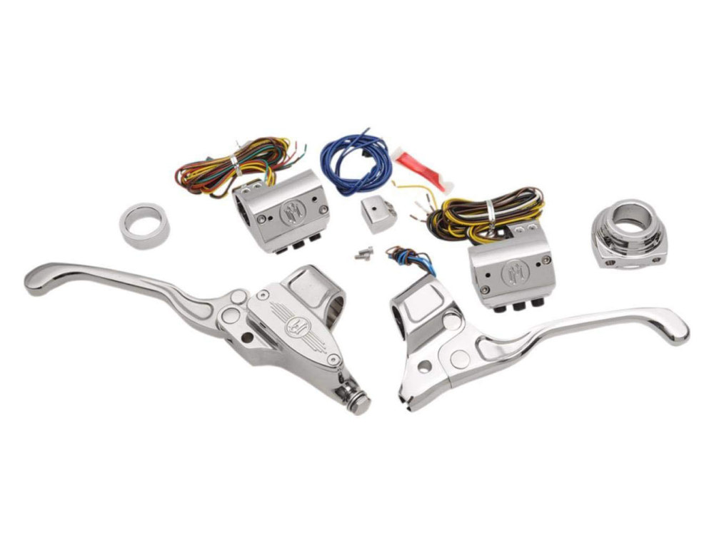 Handlebar Control Kit - Chrome. Fits H-D 2012up with Clutch Cable & Single Disc Rotor. » Handlebar Control Kit - Chrome. Fits H-D 2012up with Clutch Cable & Single Disc Rotor.