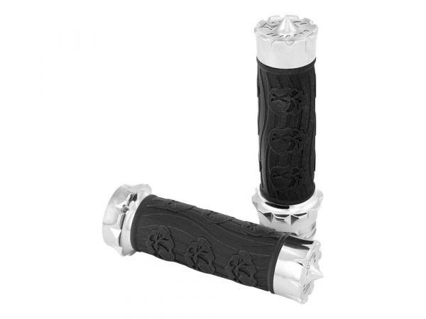 Deviant Handgrips - Chrome. Fits H-D with Throttle Cable.