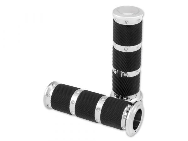 XLS Handgrips - Chrome. Fits H-D with Throttle Cables.