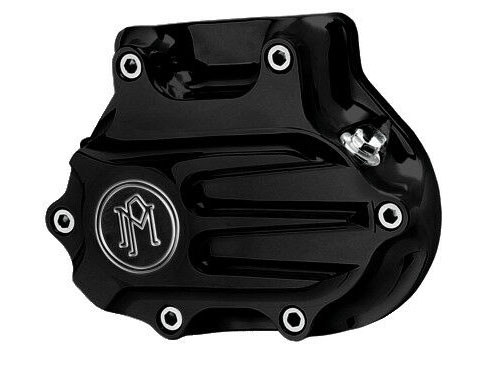Fluted Hydraulic Clutch Cover - Black Contrast Cut. Fits Dyna 2006up & Big Twin 2007up Models with 6 Speed Transmission.