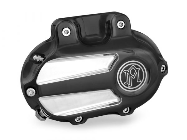 Scallop Clutch Cover - Black Contrast Cut Platinum. Fits Touring 2014up with Hydraulic Clutch.