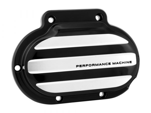 Drive Clutch Cover - Black Contrast Cut. Fits Big Twin 2007up with 6 Speed Transmission & Cable Clutch.
