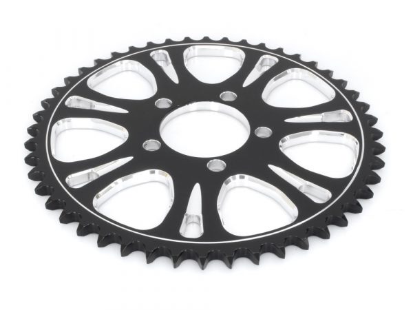 48 Tooth Heathen & Paramount Rear Chain Sprocket - Black Contrast Cut Platinum.