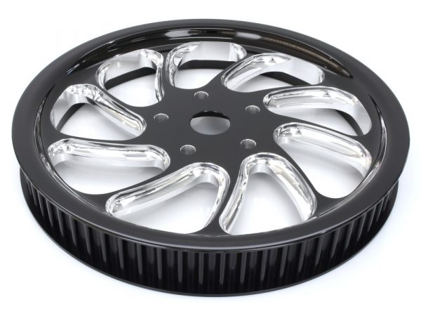 70 Tooth x 1-1/2" wide Torque Pulley - Black Contrast Cut Platinum. Fits Touring, FXR & Softail 1986-1988 Models with HDI OEM Wheel.
