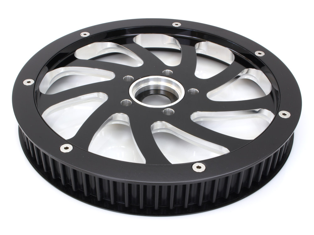 70 Tooth x 1-1/2" wide Torque Pulley - Black Contrast Cut Platinum. Fits Touring, FXR & Softail 1986-1988 Models with HDI OEM Wheel. » wide Torque 70 Tooth x 1-1/2" wide Torque Pulley - Black Contrast Cut Platinum. Fits Touring, FXR & Softail 1986-1988 Models with HDI OEM Wheel. - Image 2