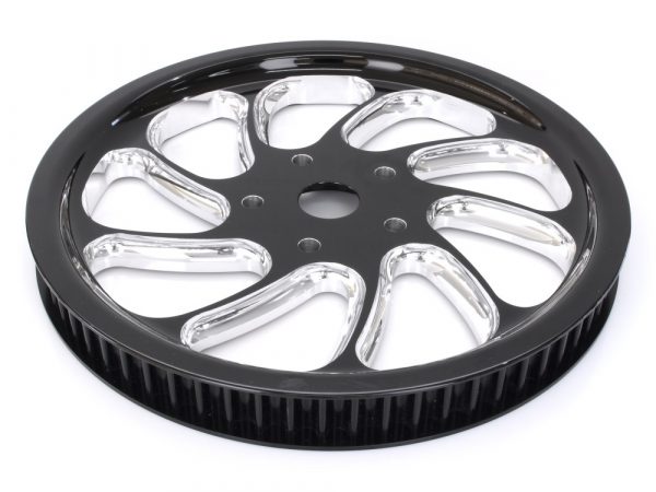 70 Tooth x 1-1/8" Wide Torque Pulley - Black Contrast Cut Platinum. Fits Softail 2000-2006, Touring 2004-2006 & Dyna 2000-2006.