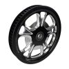 72 Tooth x 1-3/8" wide Gasser & Luxe Pulley - Black Contrast Cut Platinum. Fits V-Rod 2002-2006. - Image 3