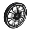 72 Tooth x 1-3/8" wide Gasser & Luxe Pulley - Black Contrast Cut Platinum. Fits V-Rod 2002-2006. - Image 3