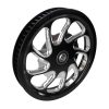 72 Tooth x 1-3/8" wide Torque Pulley - Black Contrast Cut Platinum. Fits V-Rod 2002-2006. - Image 3