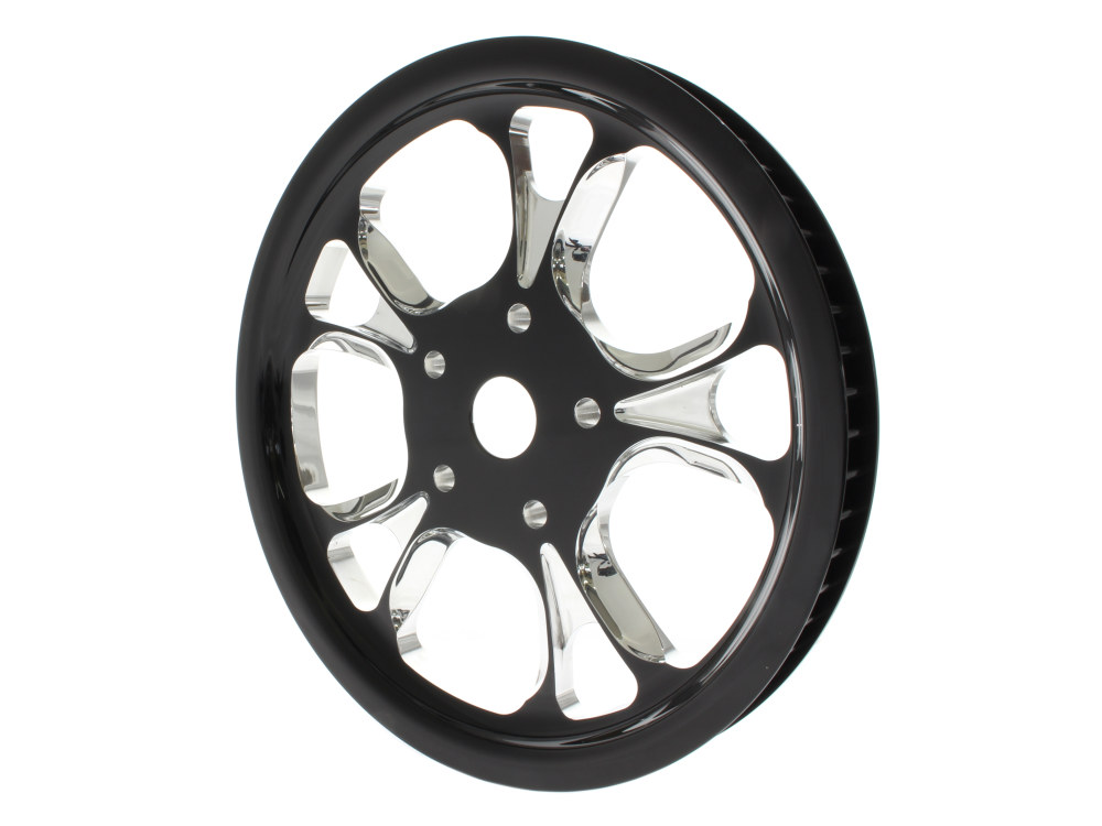 66 Tooth x 1" wide Gasser & Luxe Pulley - Black Contrast Cut Platinum. » Luxe Pulley 66 Tooth x 1" wide Gasser & Luxe Pulley - Black Contrast Cut Platinum.