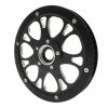 66 Tooth x 1" wide Paramount Pulley - Black Contrast Cut Platinum. Fits Softail 2012up, Softail 2007up with 150 Rear Tyre & Touring 2007-2008. - Image 2