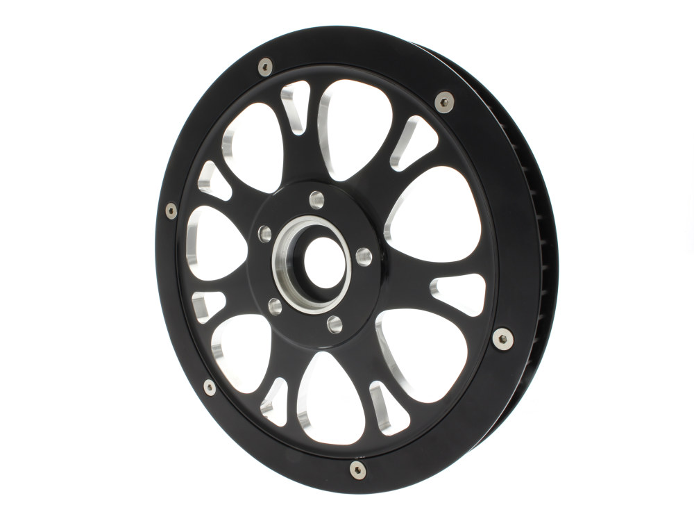 66 Tooth x 1" wide Paramount Pulley - Black Contrast Cut Platinum. Fits Softail 2012up, Softail 2007up with 150 Rear Tyre & Touring 2007-2008. » Paramount Pulley 66 Tooth x 1" wide Paramount Pulley - Black Contrast Cut Platinum. Fits Softail 2012up, Softail 2007up with 150 Rear Tyre & Touring 2007-2008. - Image 2
