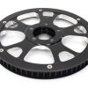 66 Tooth x 20mm wide Gasser & Luxe Pulley - Black Contrast Cut Platinum. Fits Softail 2007-2011 with OEM 200 Rear Tyre. - Image 2
