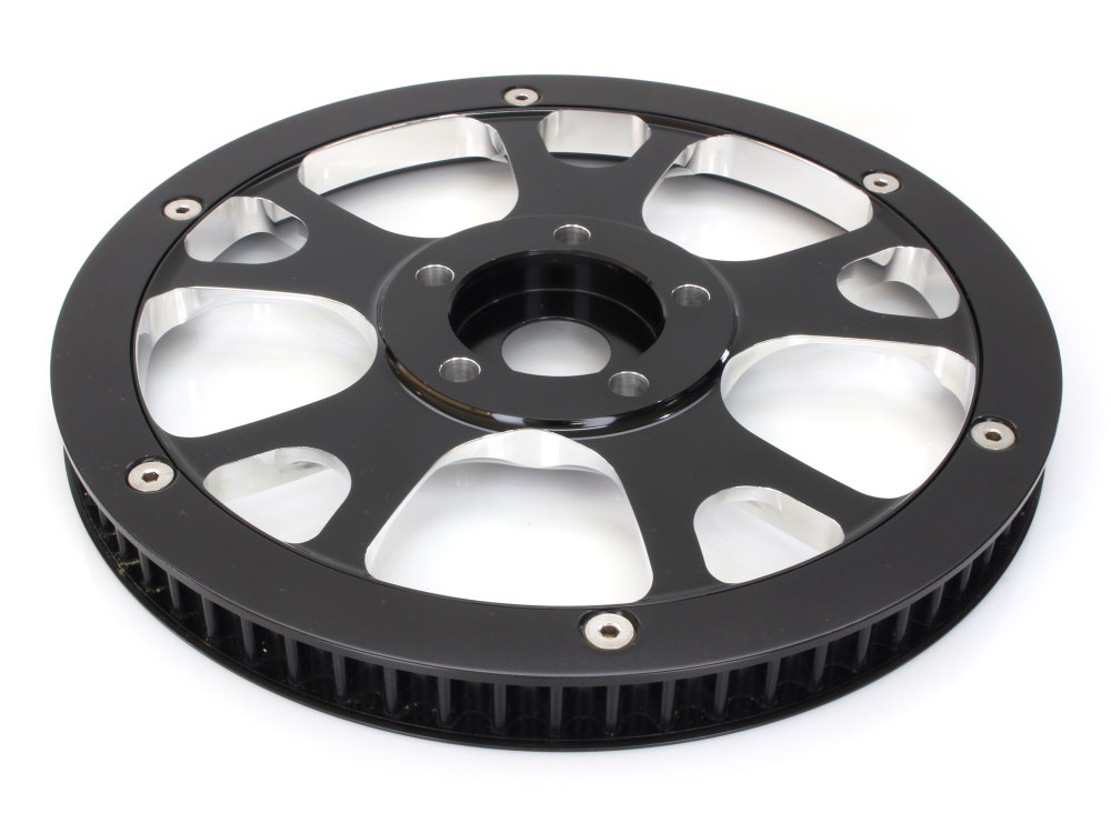 66 Tooth x 20mm wide Gasser & Luxe Pulley - Black Contrast Cut Platinum. Fits Softail 2007-2011 with OEM 200 Rear Tyre. » 66 Tooth x 20mm wide Gasser 66 Tooth x 20mm wide Gasser & Luxe Pulley - Black Contrast Cut Platinum. Fits Softail 2007-2011 with OEM 200 Rear Tyre. - Image 2
