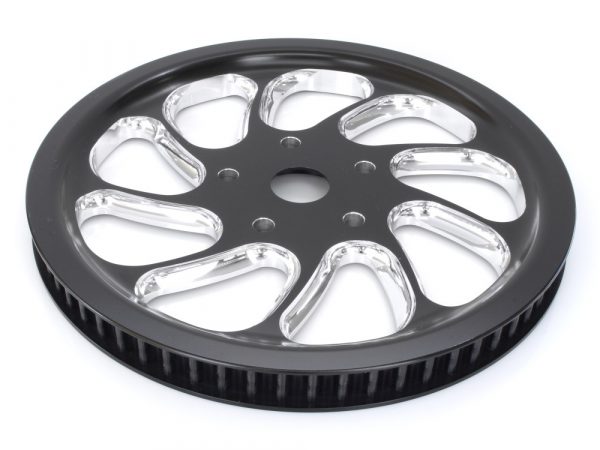 66 Tooth x 20mm wide Torque Pulley - Black Contrast Cut Platinum. Fits Softail 2007-2011 with OEM 200 Rear Tyre.