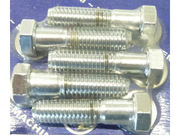 Rear Pulley Bolt Kit - Chrome. Fits H-D 1984up.
