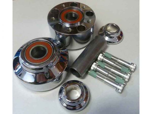 Front Wheel Hub - Chrome. Fits Dyna & Dyna Low Rider 2008-2011.